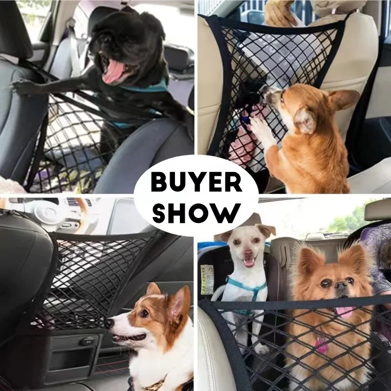 Barreira de Carro para Cães e Gatos com Malha de Segurança e Saco Organizador - Imagem 5