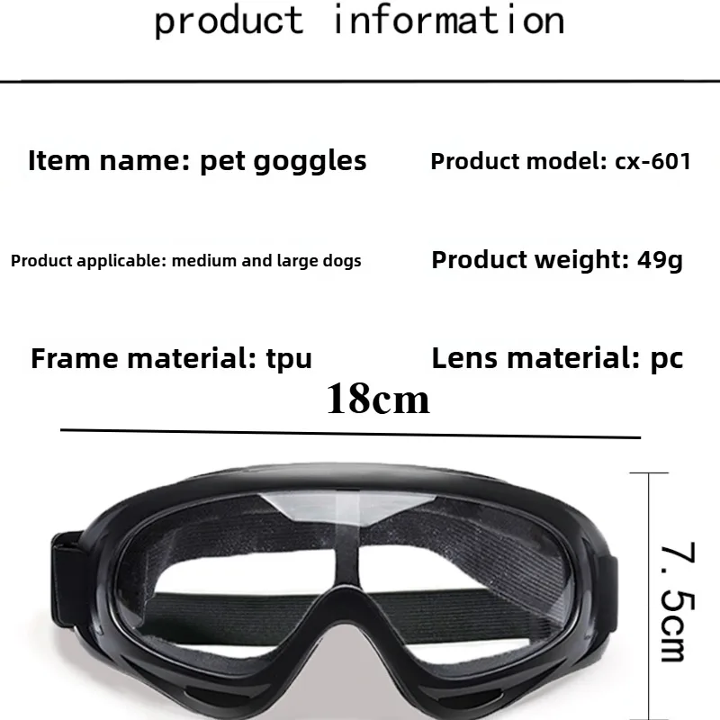 Óculos de Sol para Cães com Lentes Anti-UV e Elástico Ajustável - Imagem 2