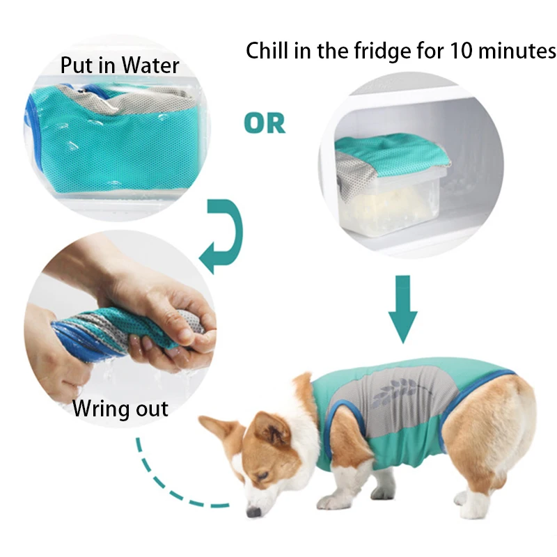 Colete de Resfriamento para Cães com Faixa Refletiva para Passeio - Image 5