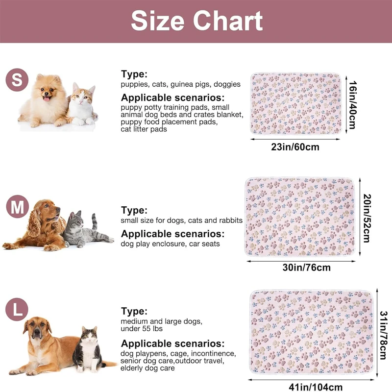 Cobertor para Pets de Flanela com Estampa de Patas Lavável - Imagem 6
