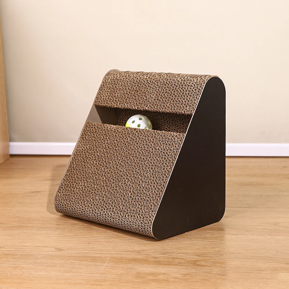 Arranhador para Gatos 2 em 1 de Papelão com Bolas Giratórias - Image 5