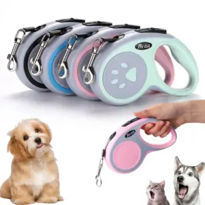 trela retrátil para cães e gatos