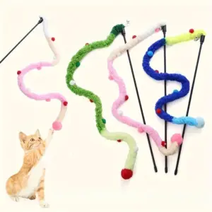 brinquedo varinha para gatos de pelúcia