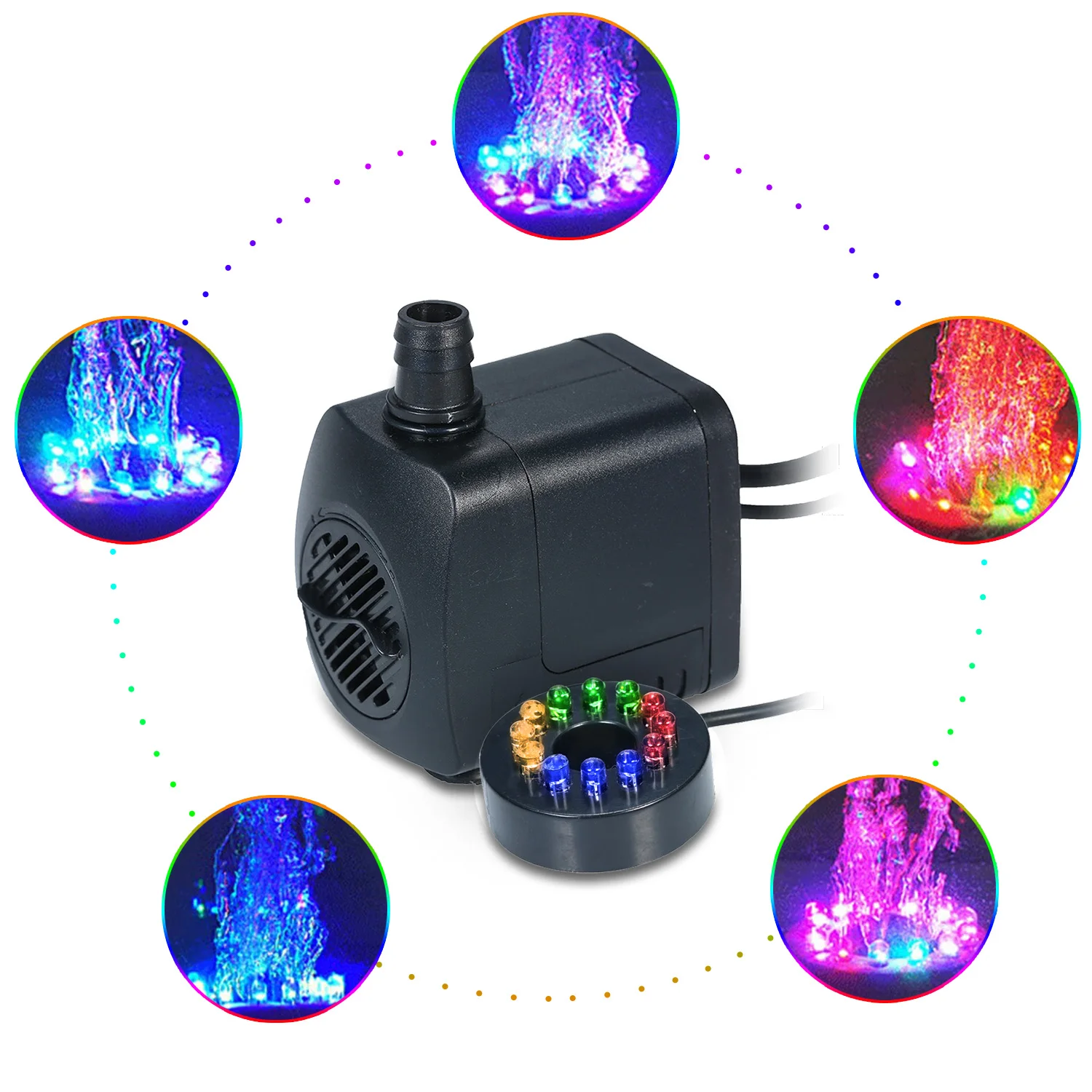Bomba Submersível 800L/H para Aquário com 12 Luzes LED - Imagem 5