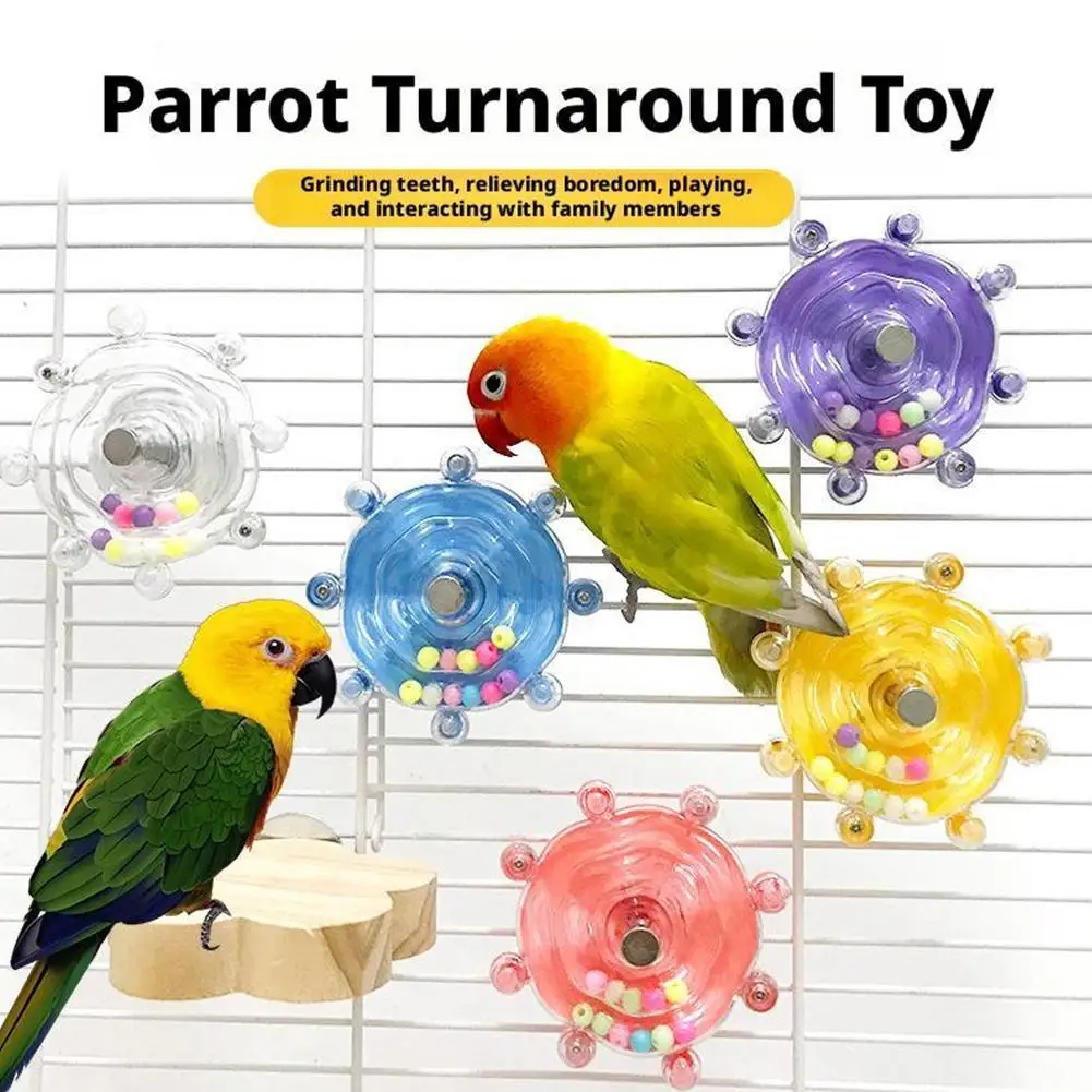 Brinquedo Interativo para Papagaios Dispensador de Petiscos Rotativo - Imagem 4