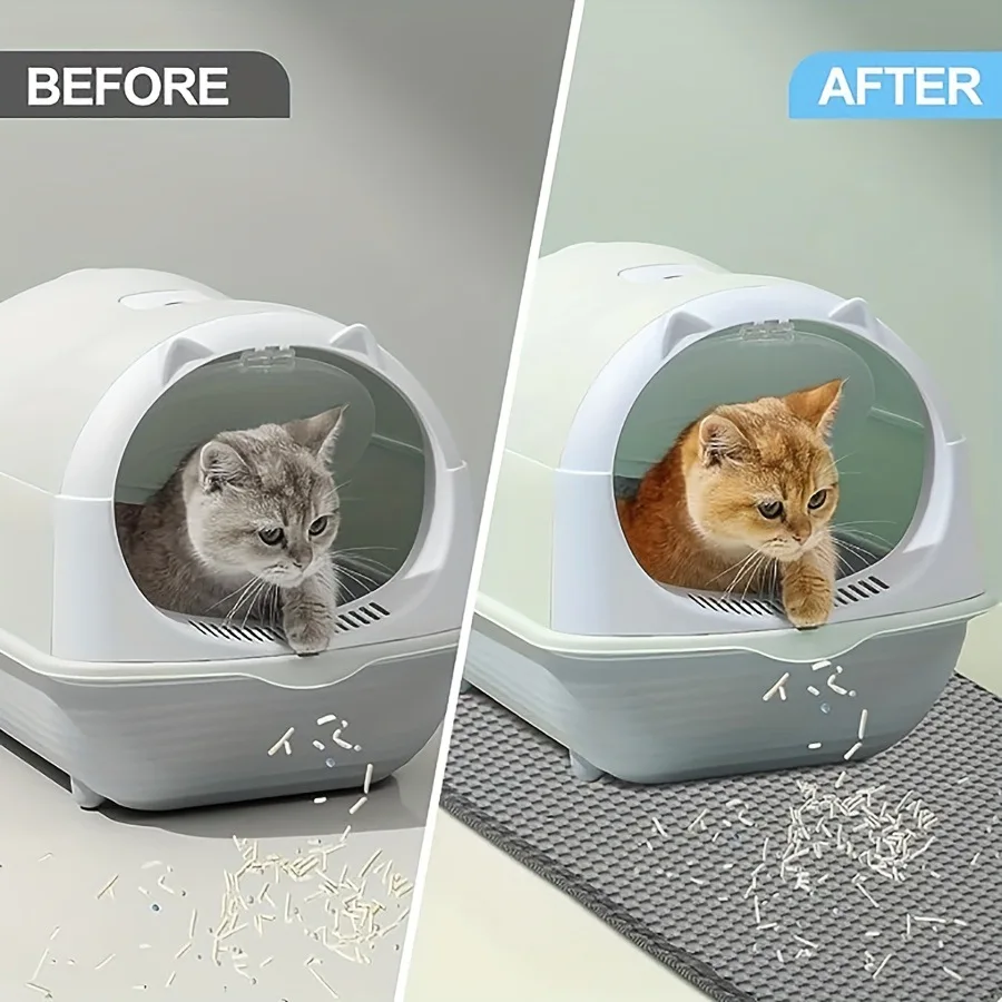 Tapete para Areia Sanitária de Gato Impermeável com Dupla Camada - Imagem 4