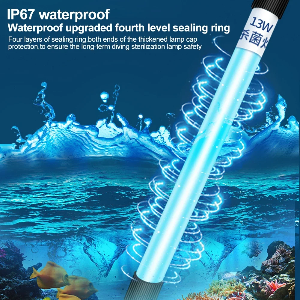 Esterilizador UV para Aquário 13W Submersível com Ventosas - Imagem 5