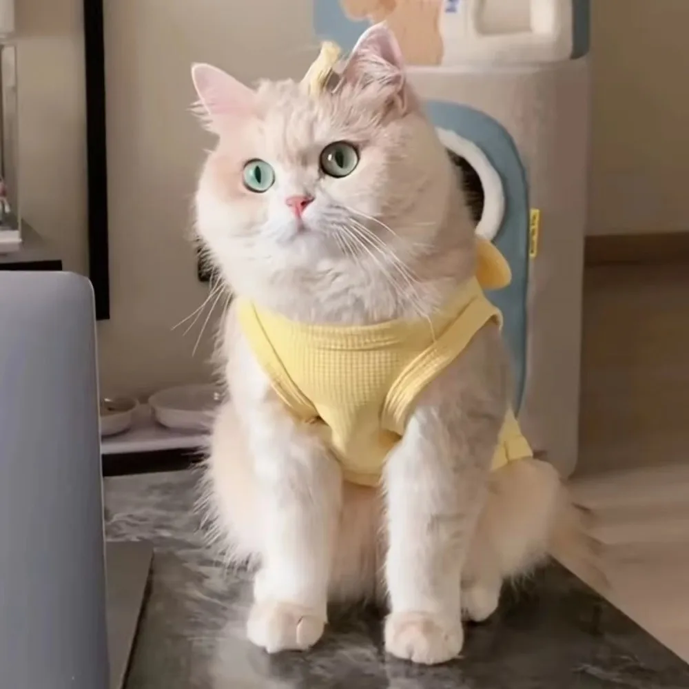 Colete para Gatos e Cães de Algodão Respirável com Alças Ajustáveis - Imagem 4