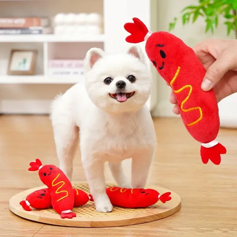 Brinquedo de Pelúcia para Cães Cachorro Quente com Som - Imagem 2
