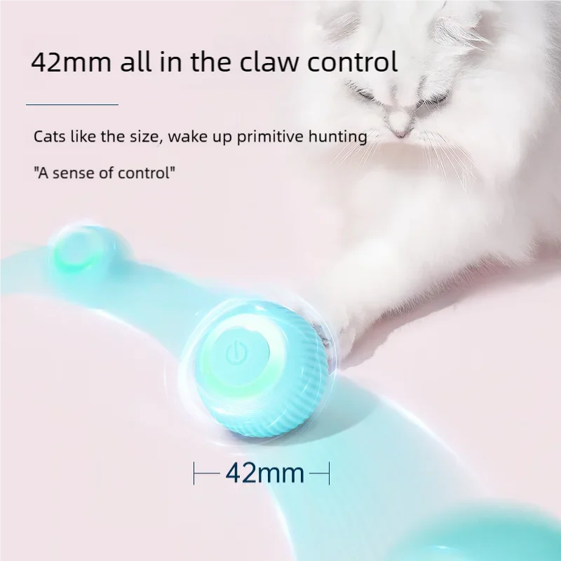 Brinquedo para Gatos Bola Rolamento Automática Recarregável USB-C - Imagem 6