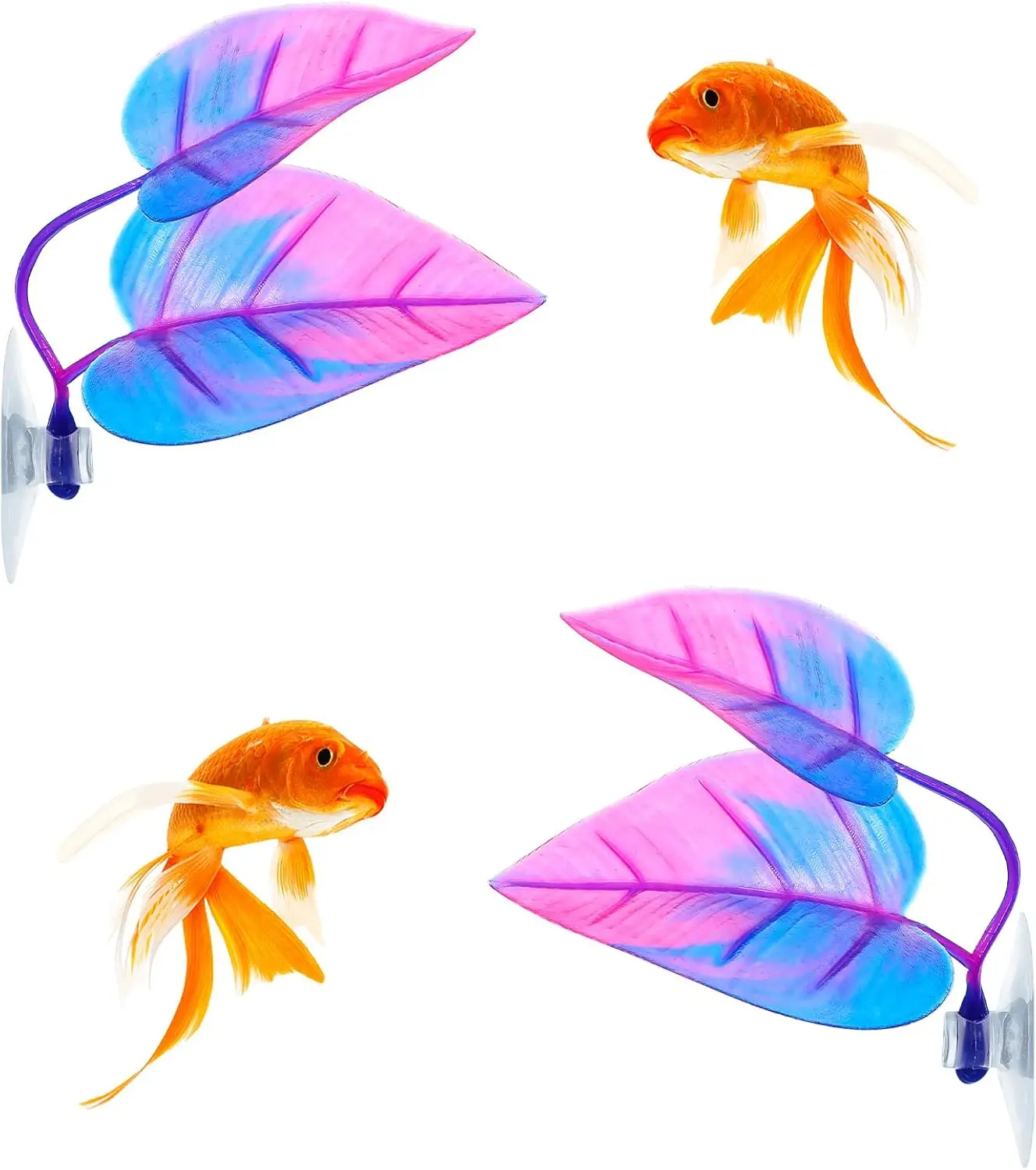 Rede de Folhas para Peixe Betta com Ventosa para Aquário - Imagem 2