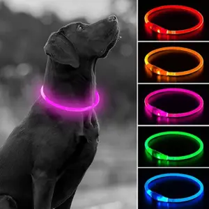 coleira LED para cães recarregável