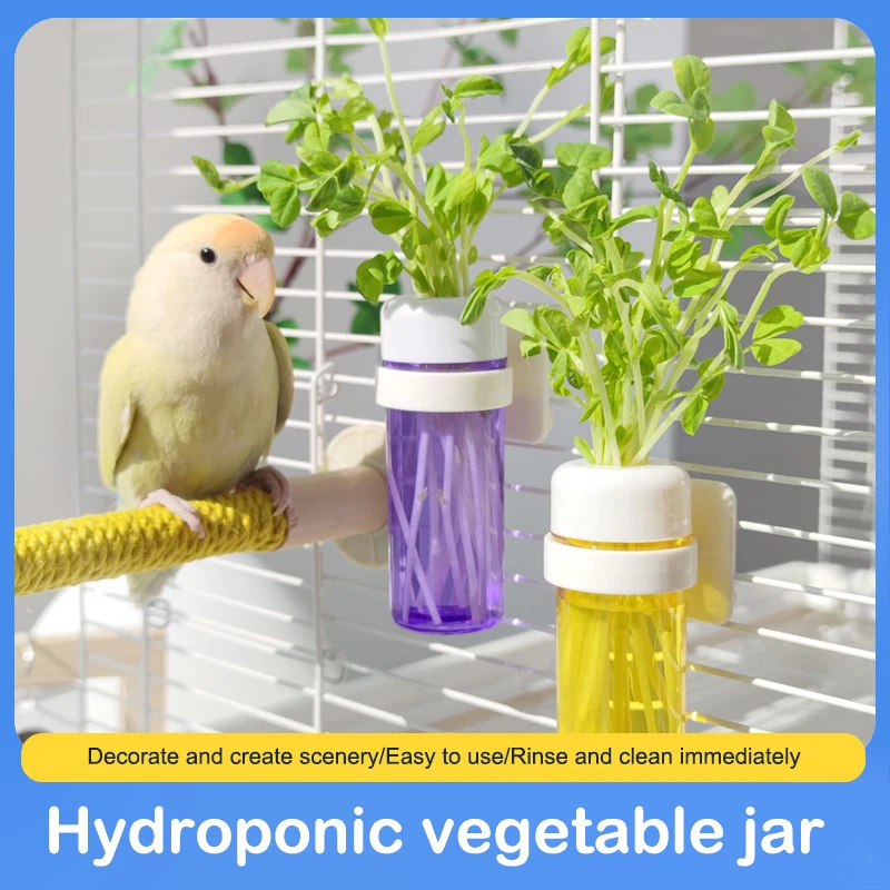 Alimentador de Vegetais para Pássaros e Papagaios Plástico com Cesta Pendurável - Imagem 2
