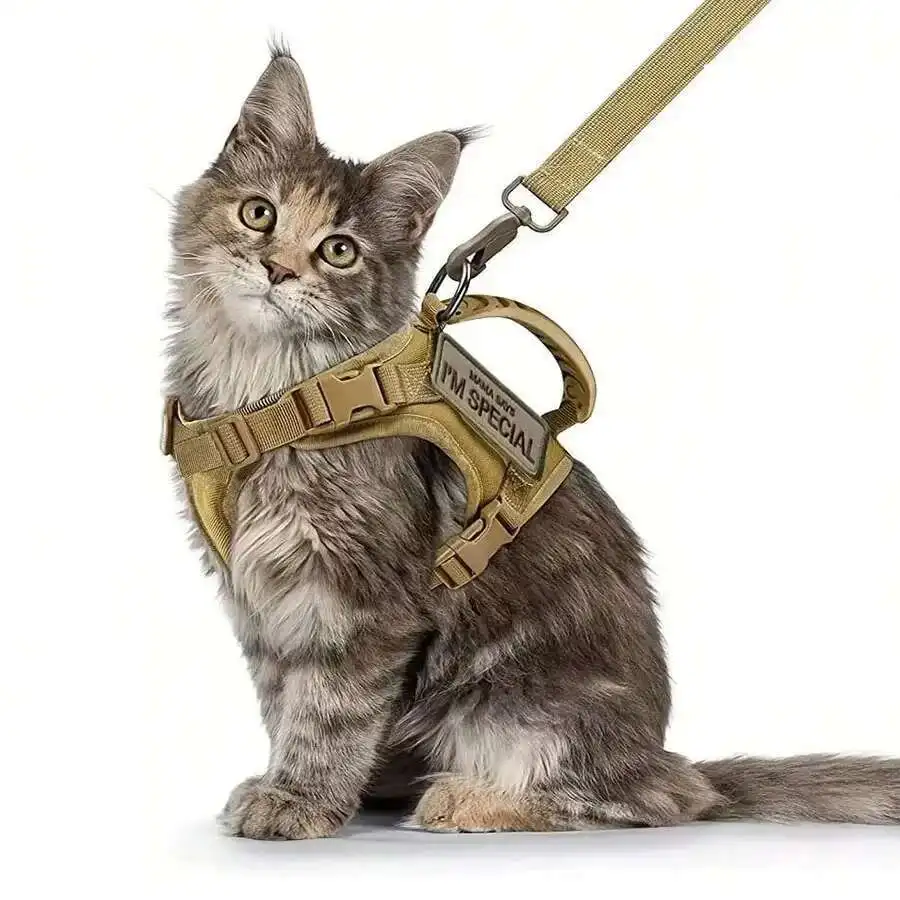 Arnês Tático para Gatos Grandes e Cães Pequenos Ajustável - Imagem 4