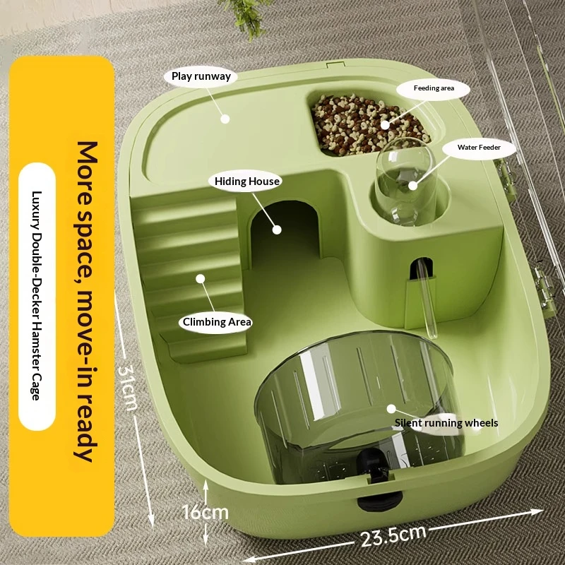 Gaiola para Hamster Dourado de Plástico com Bandeja Deslizante - Imagem 3