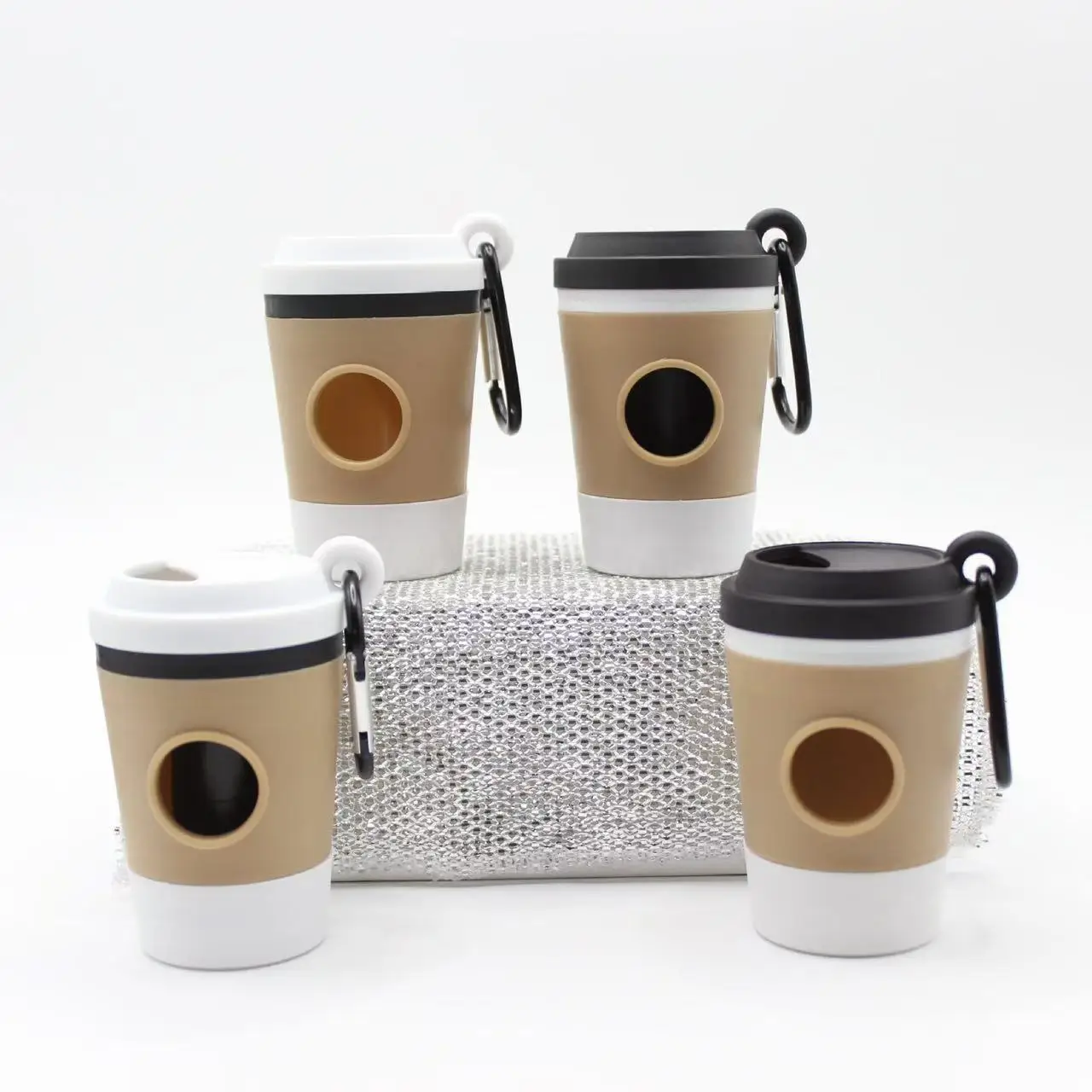 Dispensador de Sacos Higiênicos para Cães Portátil 8x5 cm com Gancho - Imagem 3
