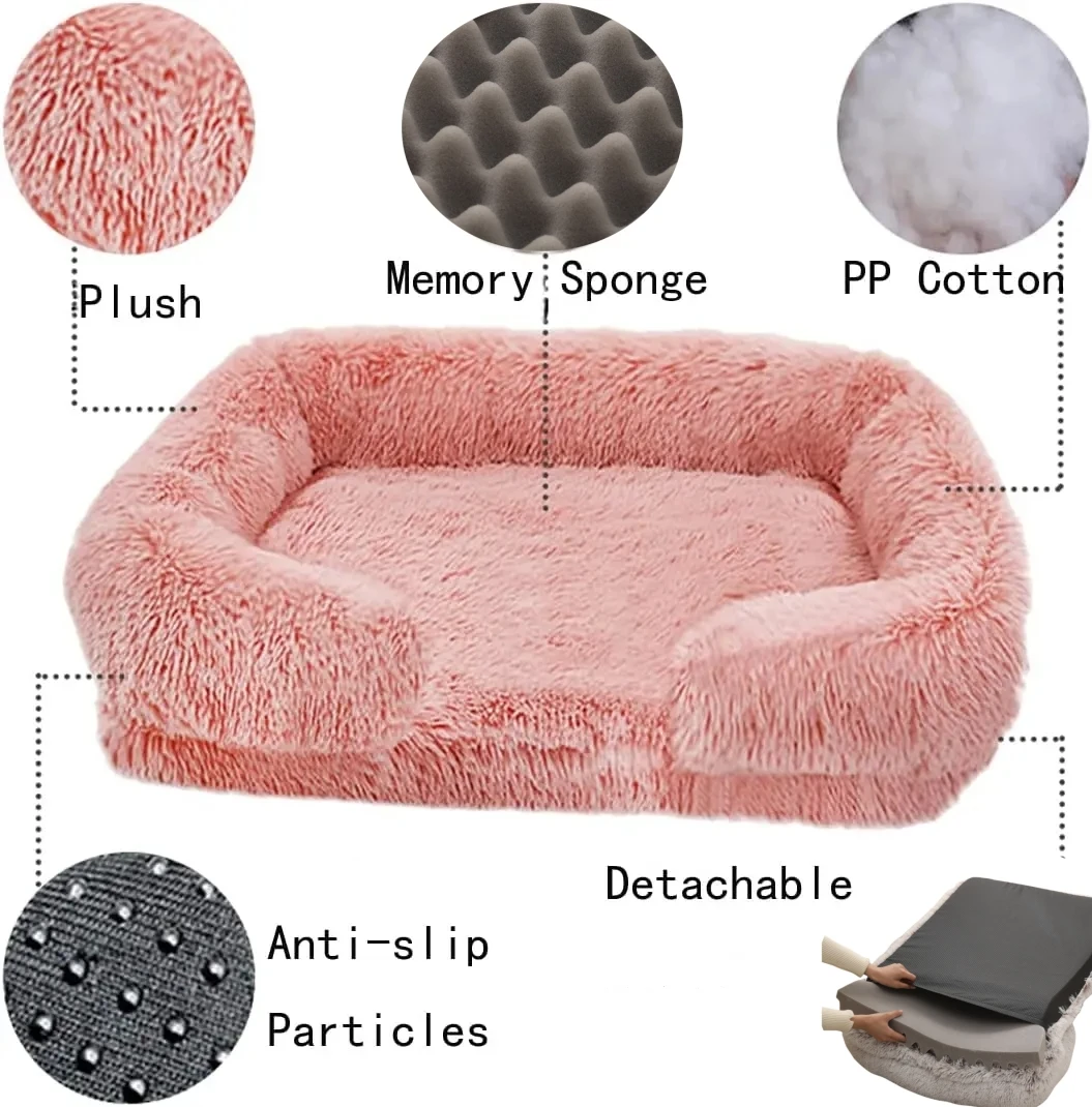 Cama Sofá para Cães e Gatos de Pelúcia com Algodão PP - Image 4