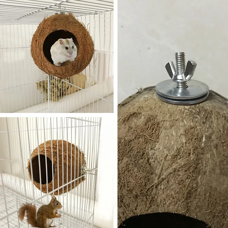 Ninho de Casca de Coco para Pássaros de 12 a 16 cm para Gaiola - Imagem 4
