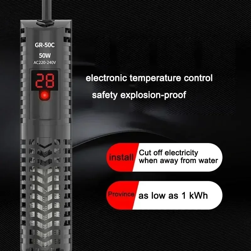 Aquecedor para Aquário 500W com Display LCD e Termostato Ajustável - Imagem 2