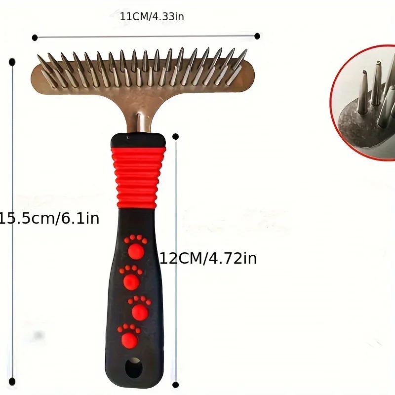Pente Ancinho para Cães para Remover Subpelo - Imagem 2