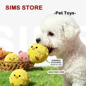 brinquedo de bola TPR com som para cães