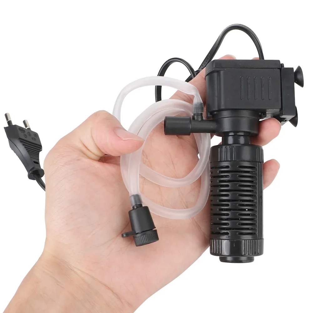 Mini Filtro para Aquário de 200 L/H com Bomba de Oxigênio - Imagem 4
