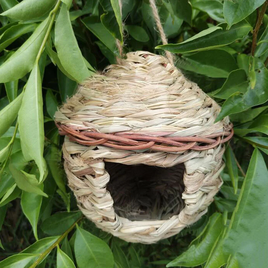 Ninho de Palha para Pássaros e Papagaios 12 cm com Ganchos para Gaiola - Image 3