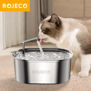 fonte de água para gatos aço inoxidável