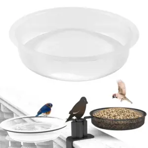 bandeja suspensa para pássaros transparente