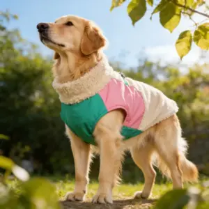 jaqueta de couro de cordeiro para cães