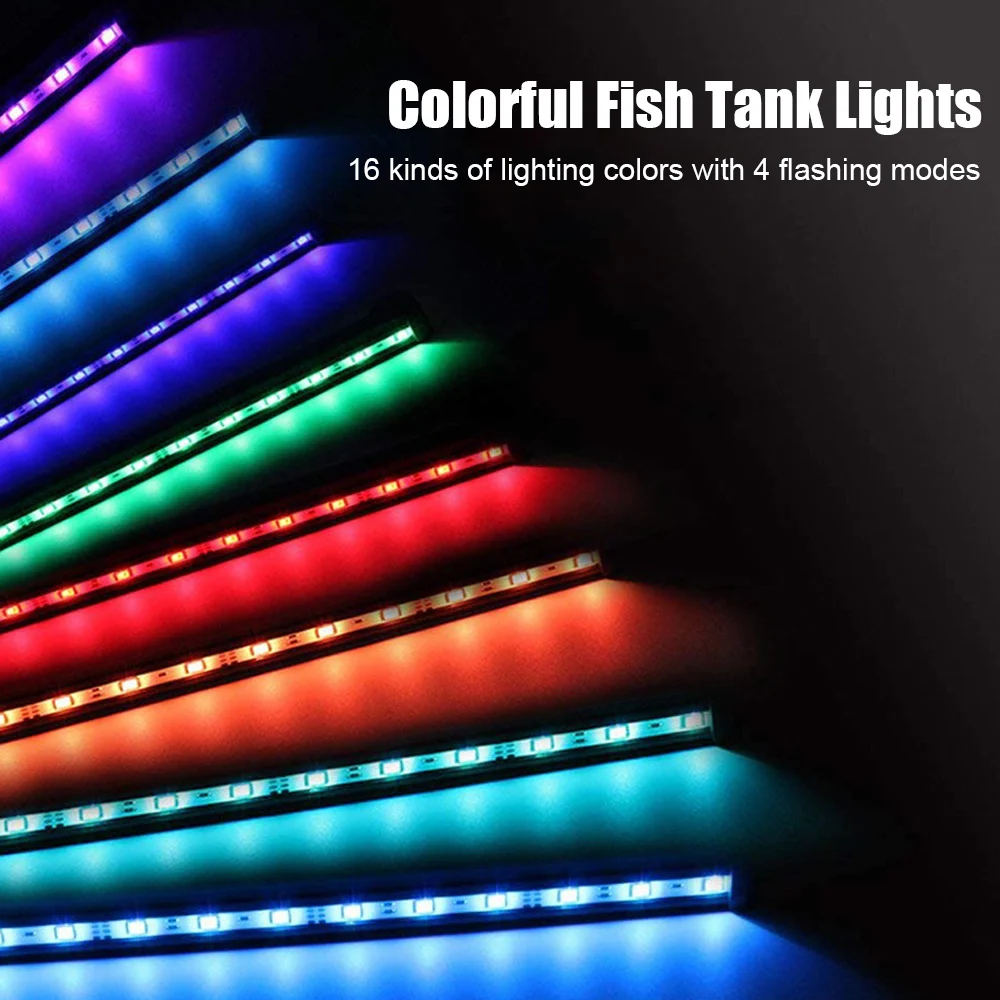 Barra de LED para Aquário Submersível 48cm RGB com Controle Remoto - Imagem 2