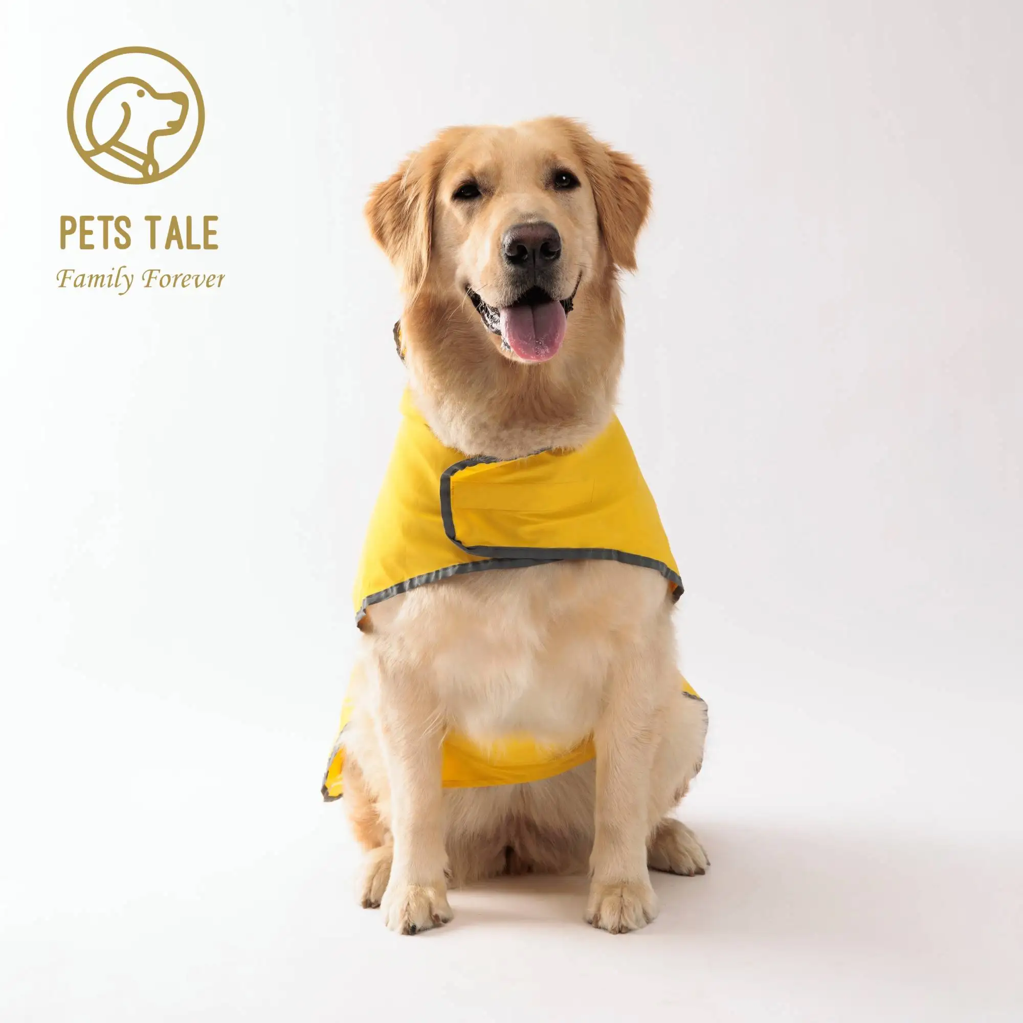 Capa de Chuva para Cães Impermeável Poliéster com Fecho Velcro Ajustável - Imagem 3