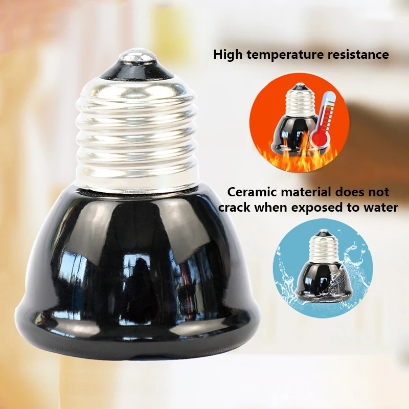 Lâmpada de Aquecimento Cerâmica para Répteis 25/50/75W Sem Emissão de Luz - Imagem 4