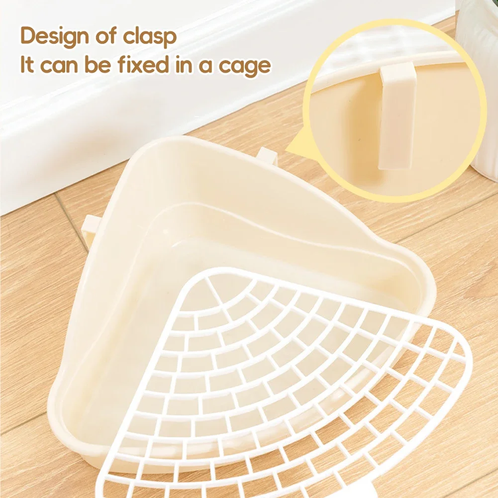 Bandeja Sanitária Triangular para Coelhos e Roedores Plástica - Imagem 4