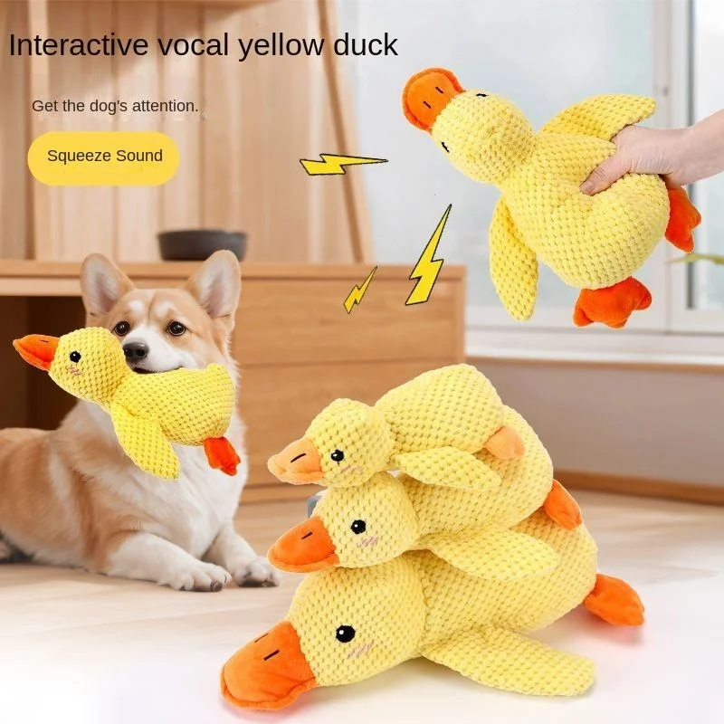Brinquedo de Pelúcia Pato para Cães e Gatos com Som - Imagem 3