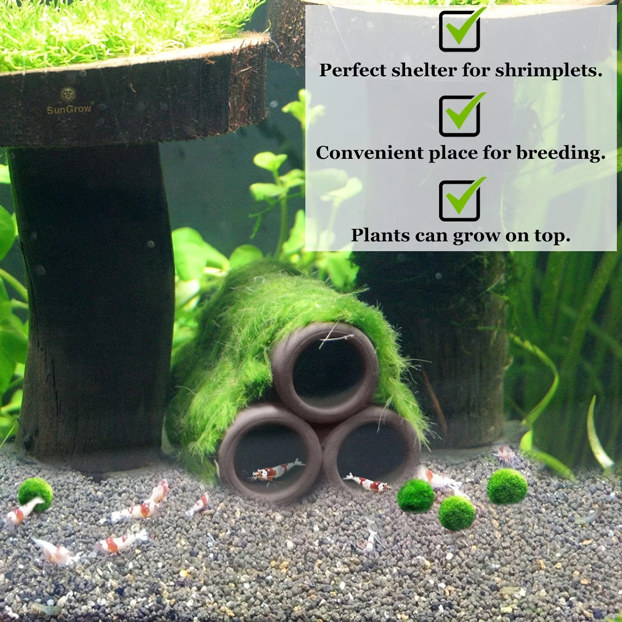 Tubo Esconderijo de Cerâmica para Camarões e Peixes de Aquário - Imagem 4