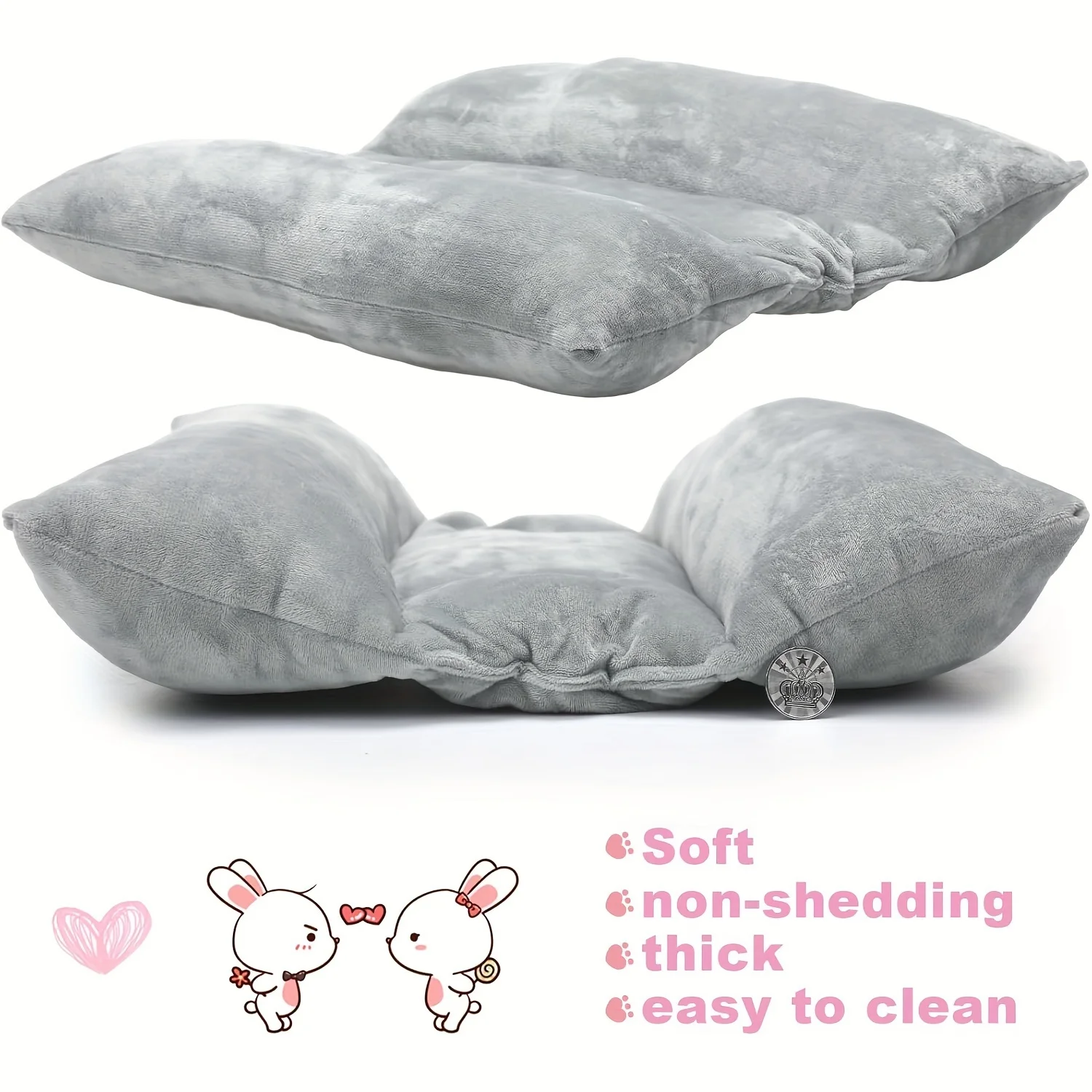 Cama para Coelhos de Pelúcia para Porte Pequeno e Médio - Image 5