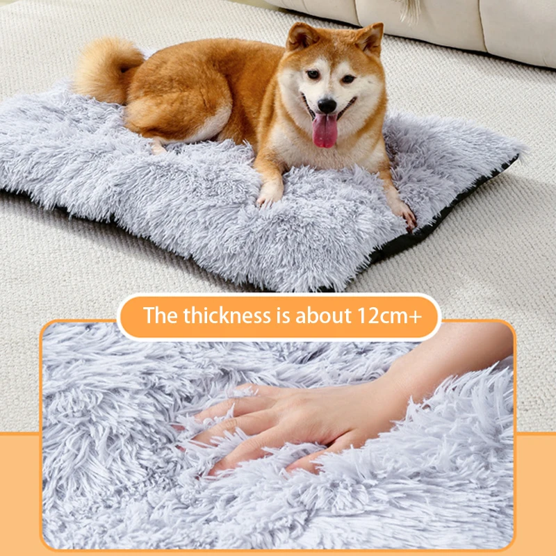 Cama Soft para Cães e Gatos de Fibra e Algodão com Fundo Antiderrapante - Image 3