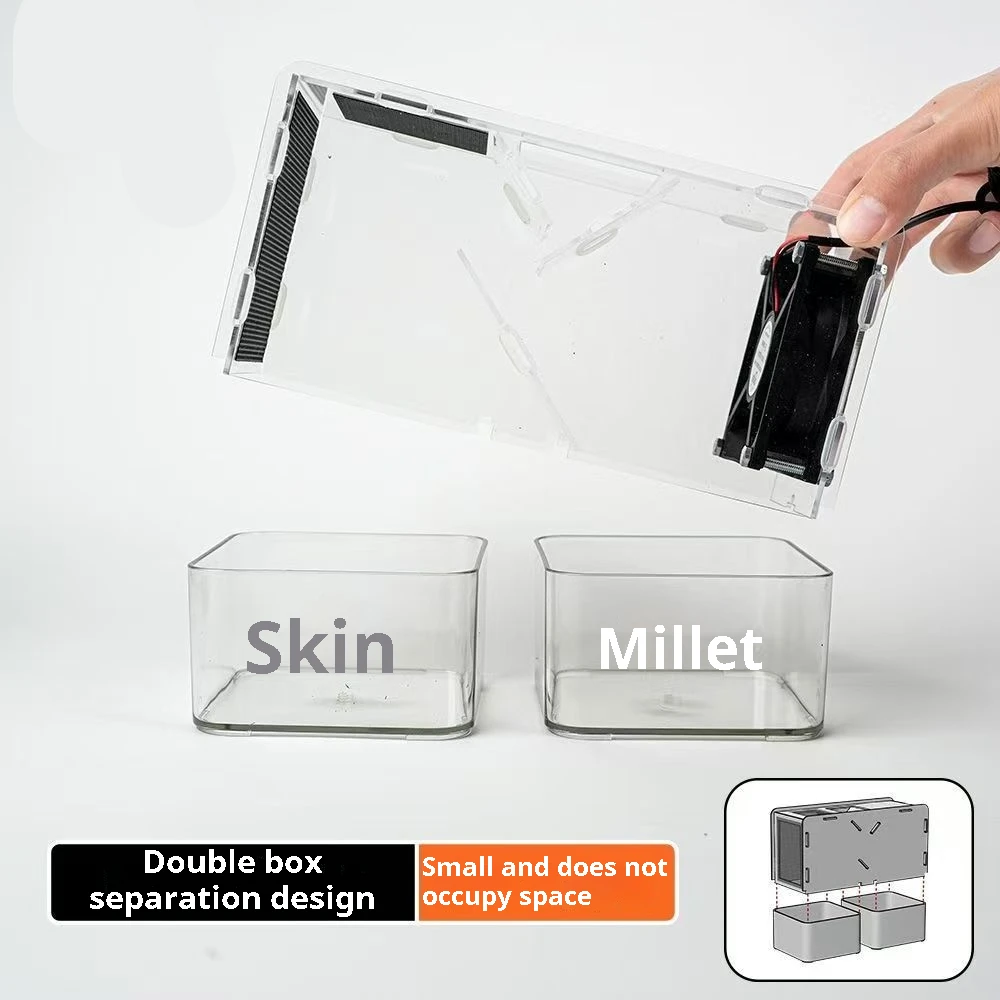Separador de Sementes para Pássaros Acrílico Lavável Transparente - Imagem 2
