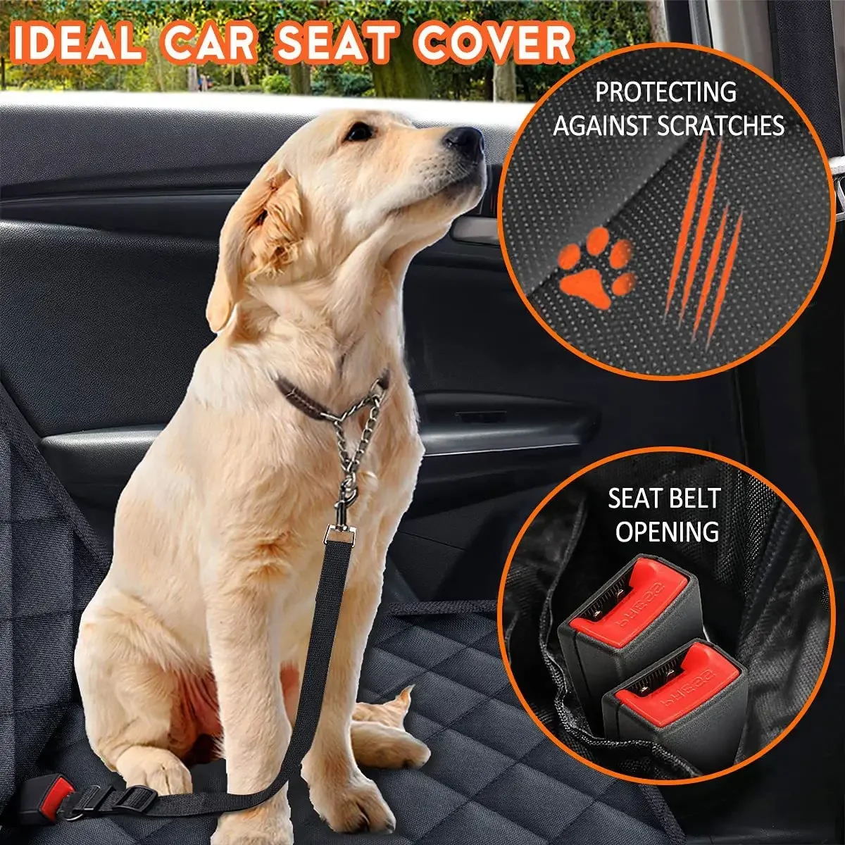 Capa para Carro para Cães de Poliéster 135x45x56cm Impermeável - Imagem 2