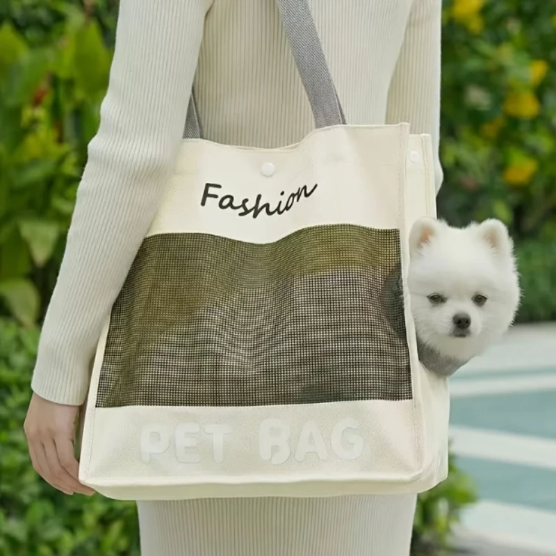 Bolsa de Transporte para Cães e Gatos de Malha Respirável Dobrável - Image 3