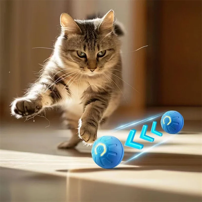 Brinquedo Bola Eletrônica para Cães e Gatos USB Recarregável 5,2 cm - Imagem 3