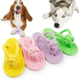 brinquedo de mastigar para cães de corda de algodão