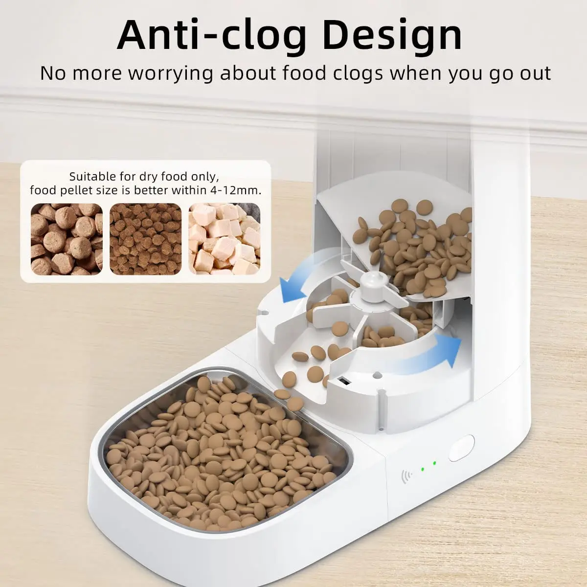 Alimentador Automático Wi-Fi para Cães e Gatos Ração Seca 4-12mm - Image 3