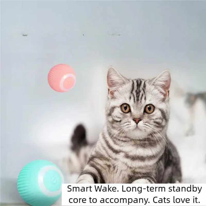 Brinquedo para Gatos Bola Rolamento Automática Recarregável USB-C - Imagem 3