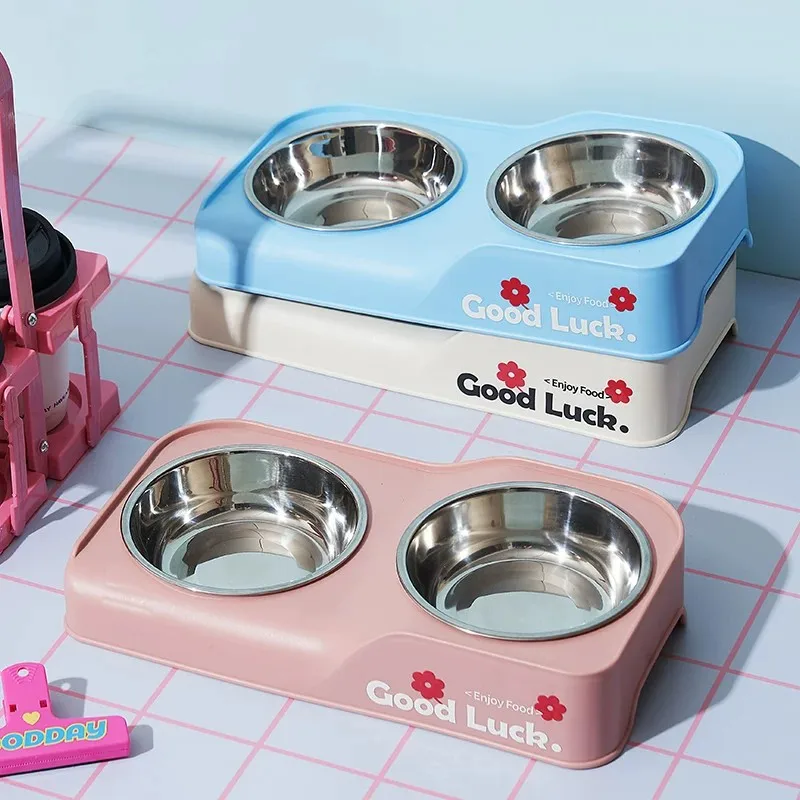 Tigela Dupla Elevada para Cães e Gatos Pequenos com Suporte Dobrável Antiderrapante - Image 3