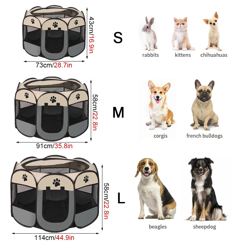 Gaiola Octogonal Portátil para Cães e Gatos com Design Dobrável - Imagem 5