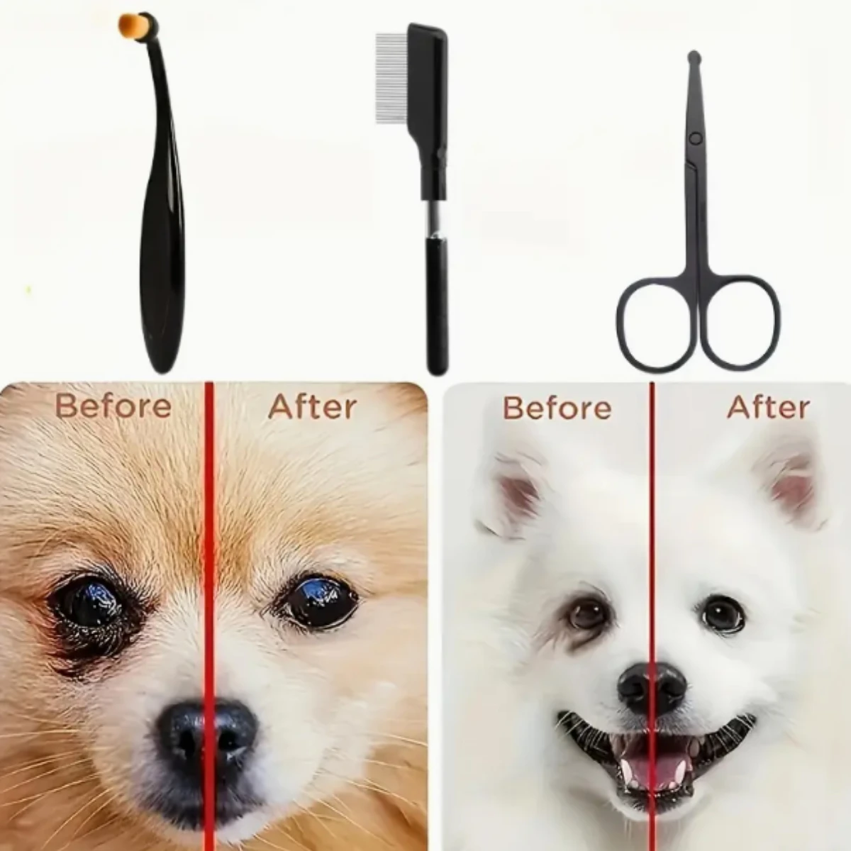 Kit de Preparação para Pets 3 Peças: Tesoura, Pente e Escova - Imagem 6