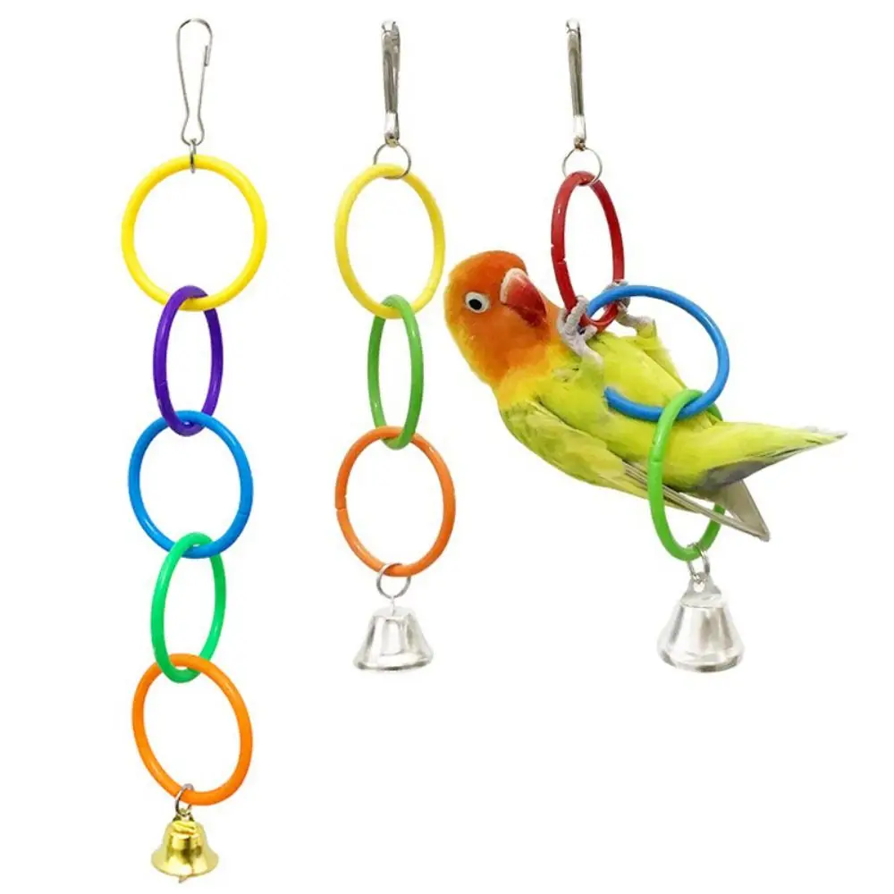 Brinquedo de Balanço para Pássaros de Plástico com Argolas para Gaiola - Imagem 5