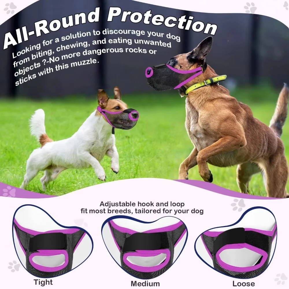 Focinheira para Cães de Nylon com Alça Ajustável - Imagem 3